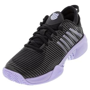 K-Swiss Women`s Hypercourt Supreme Tennis Shoes Black and Purple Heather