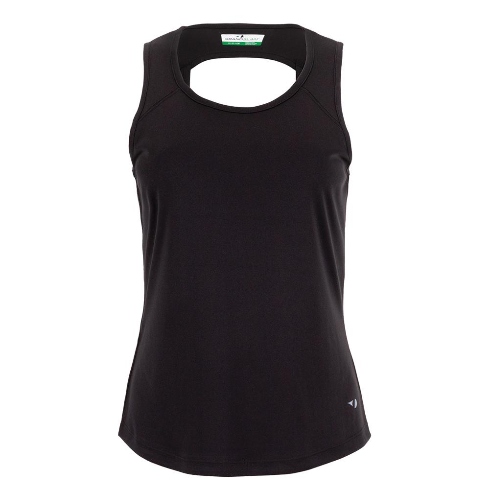 Grand Slam Women`s Essential Tennis Tank with Keyhole Back Caviar