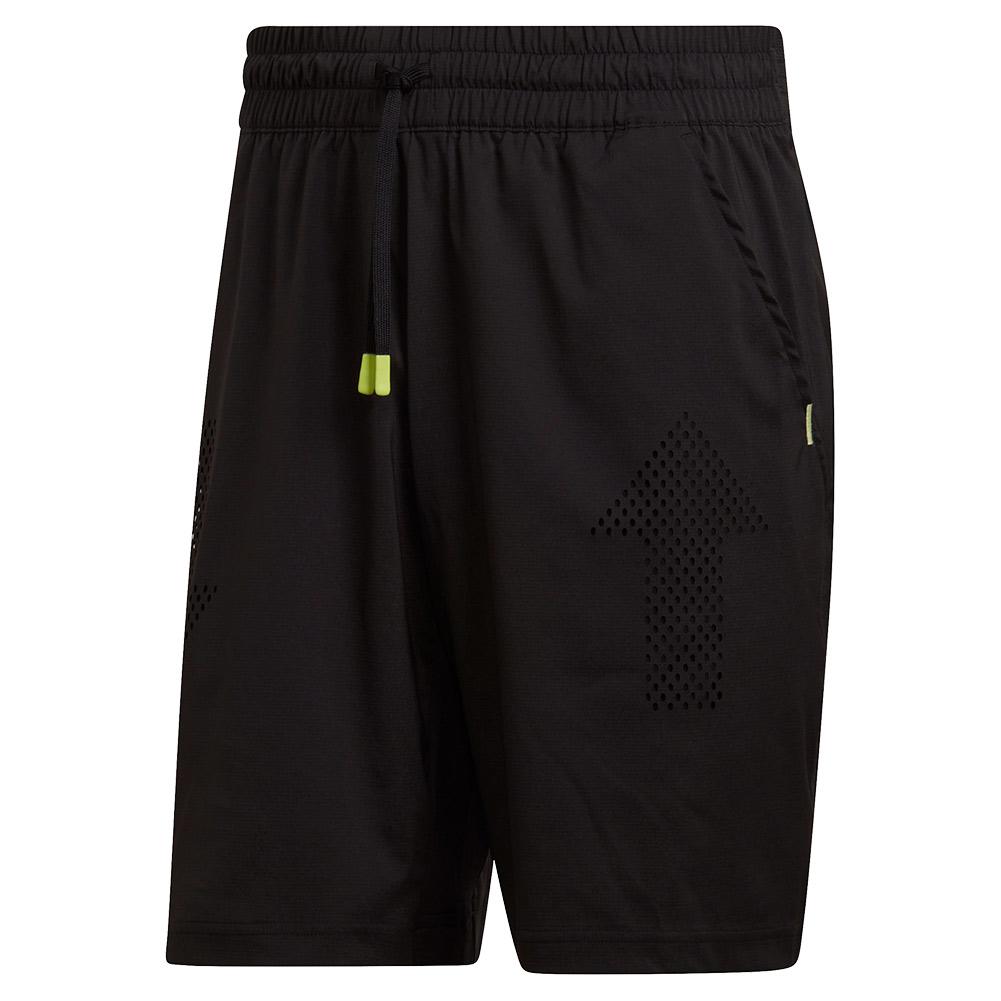 Adidas Men`s Paris Ergo 9 Inch Tennis Short Black and White