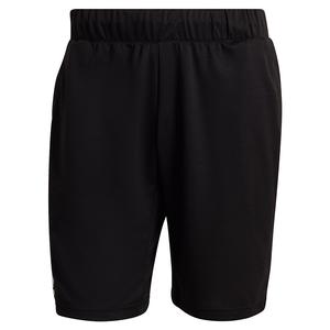 Men`s HEAT.RDY 7 Inch Knitted Tennis Short Black and White