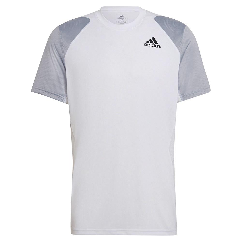 Adidas Men`s Club Tennis T-Shirt White and Halo Silver