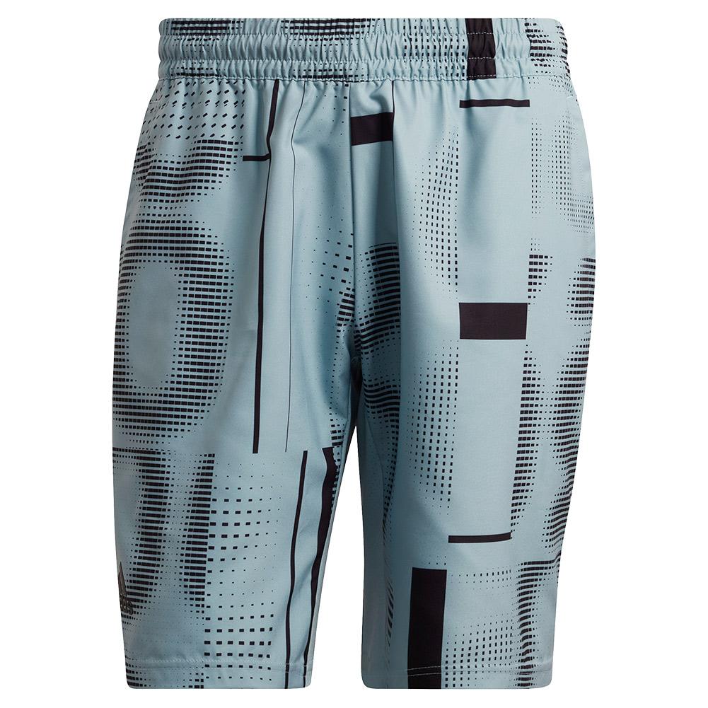 Adidas Men`s Club 3-Stripe 7 Inch Tennis Short Magic Grey and Black