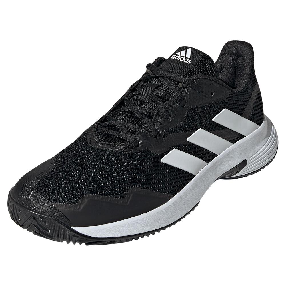 adidas Men`s CourtJam Control Tennis Shoes Core Black and Footwear White