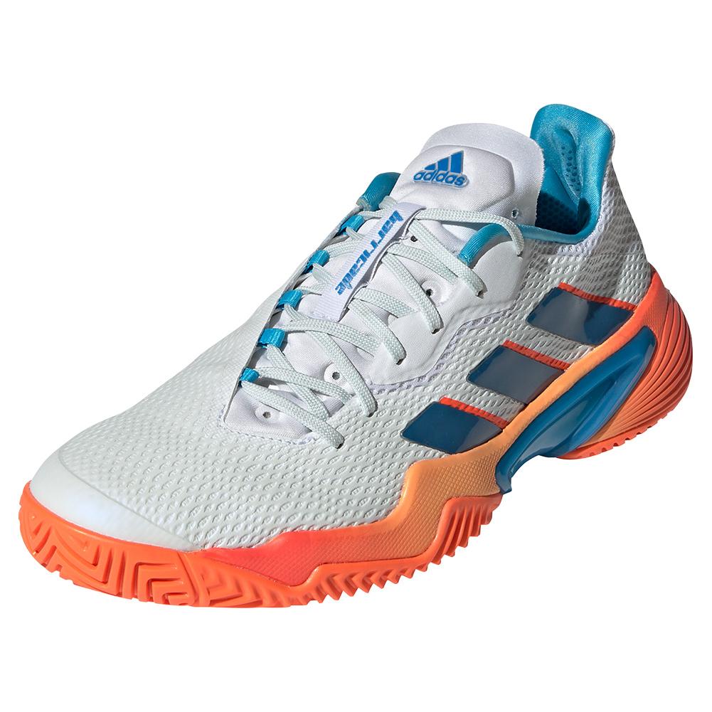 adidas Men`s Barricade Tennis Shoes Blue Tint S18 and Rush