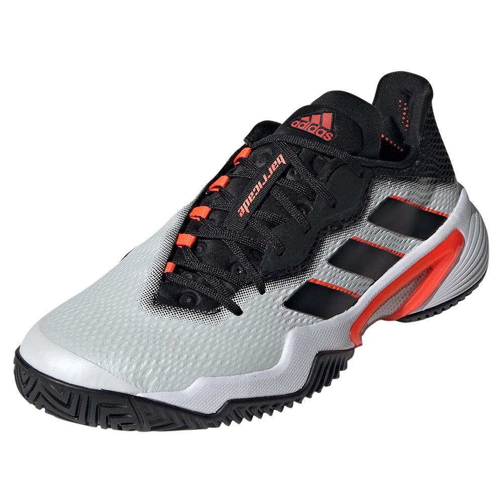 adidas Men`s Barricade Tennis Shoes Footwear White and Core Black