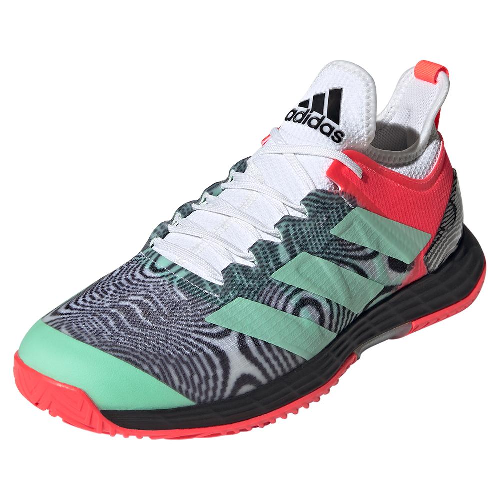 adidas Men`s adizero Ubersonic 4 HEAT RDY Tennis Shoes Footwear White and  Pulse Mint