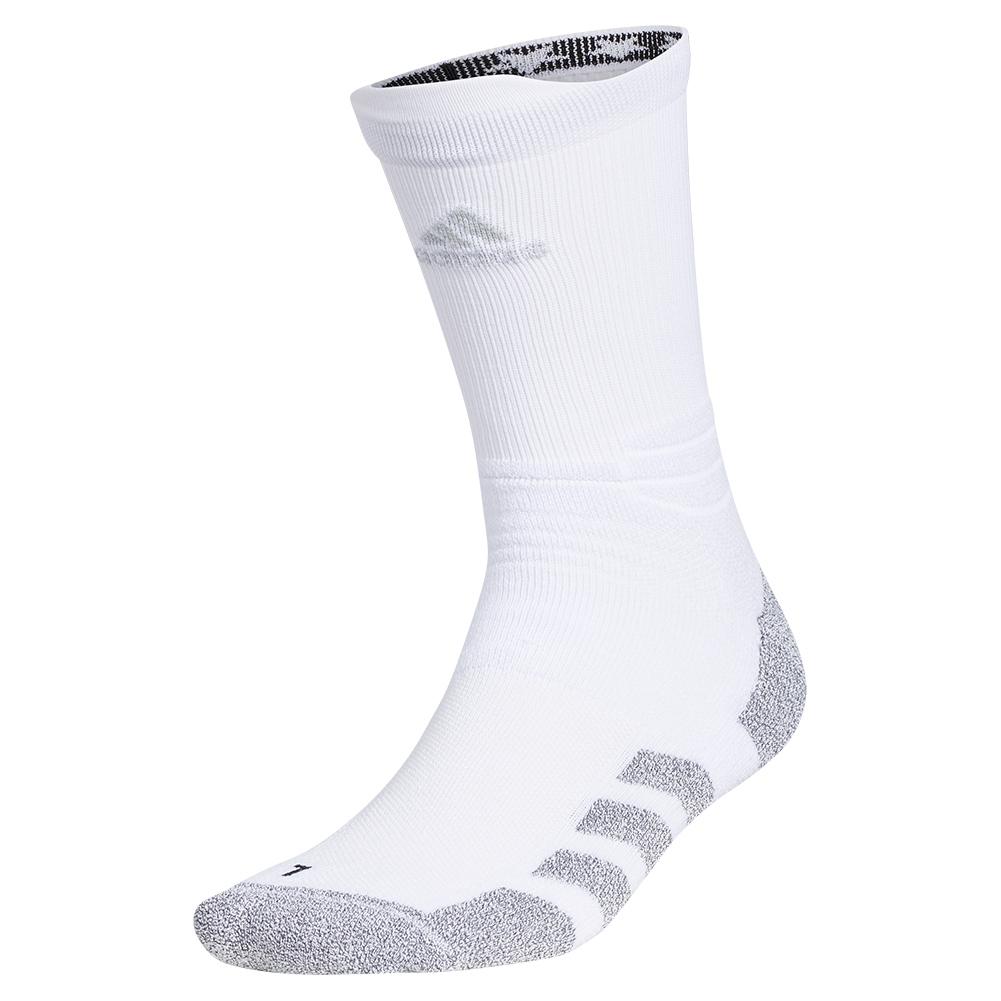 Adidas 5-Star Team Traxion Crew Socks White and Clear Grey