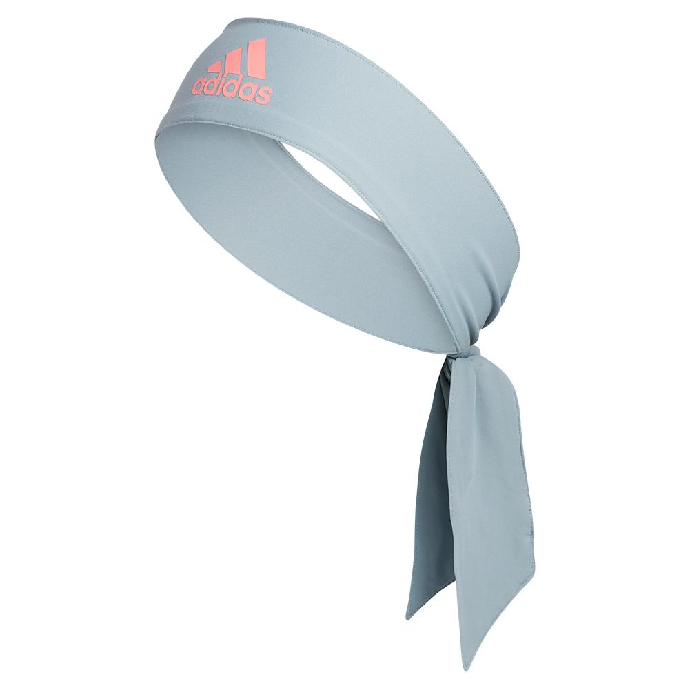 Adidas Alphaskin Tie Headband Magic Grey and Acid Red