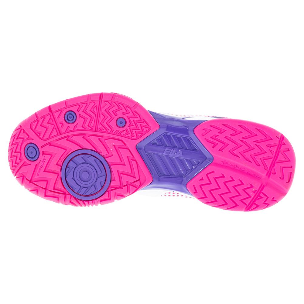 Fila Women`s Volley Zone Pickleball Shoes White and Pink Glo