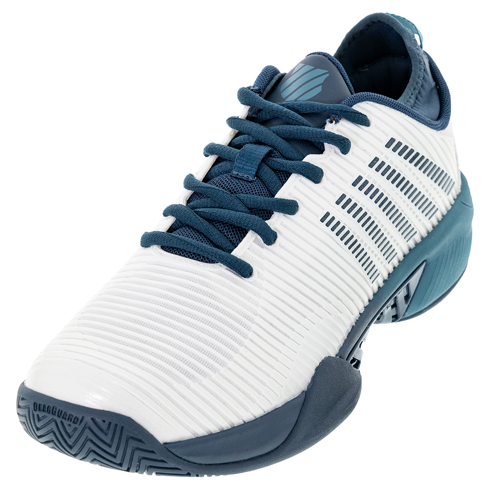 K-Swiss Men`s Hypercourt Supreme Tennis Shoes White and Reflecting Pond
