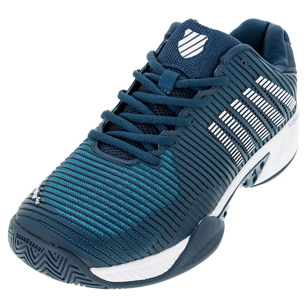 K-Swiss Men`s Hypercourt Express 2 2E Width Tennis Shoes Reflecting Pond  and Biscay Bay