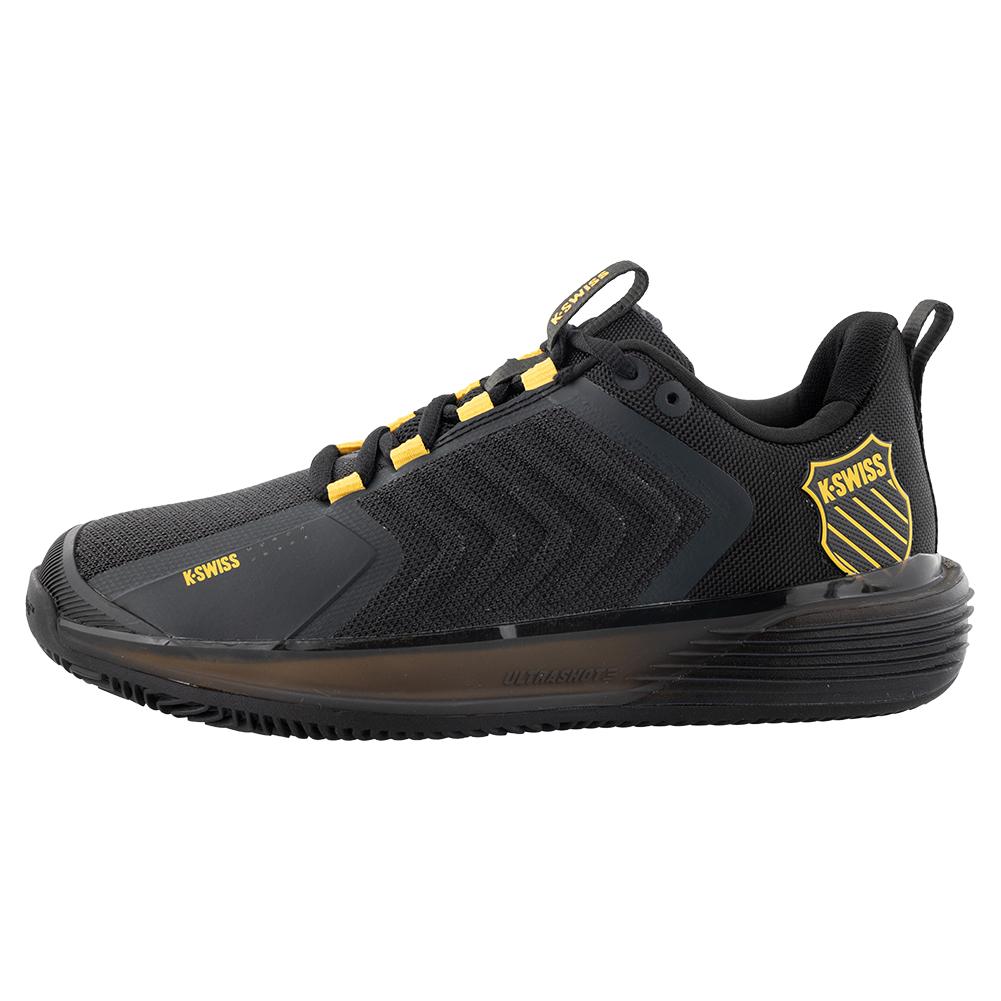 K-Swiss Men`s Ultrashot 3 HB Clay Court Tennis Shoes Moonless Night and  Amber Yellow