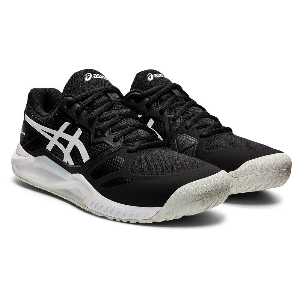 ASICS Men`s GEL-Challenger 13 Tennis Shoes Black and White | Tennis Express