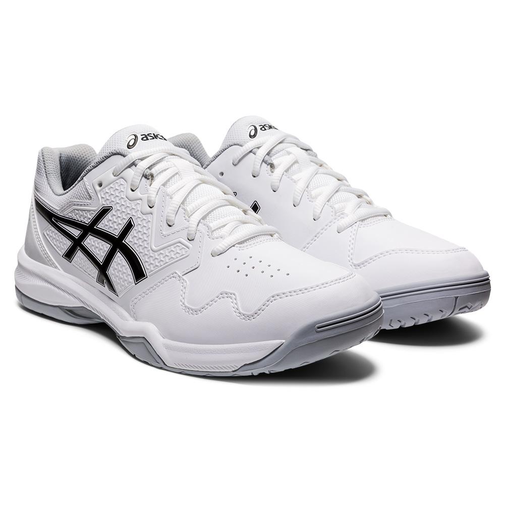 ASICS Men`s GEL-Dedicate 7 Tennis Shoes White and Black | Tennis Express