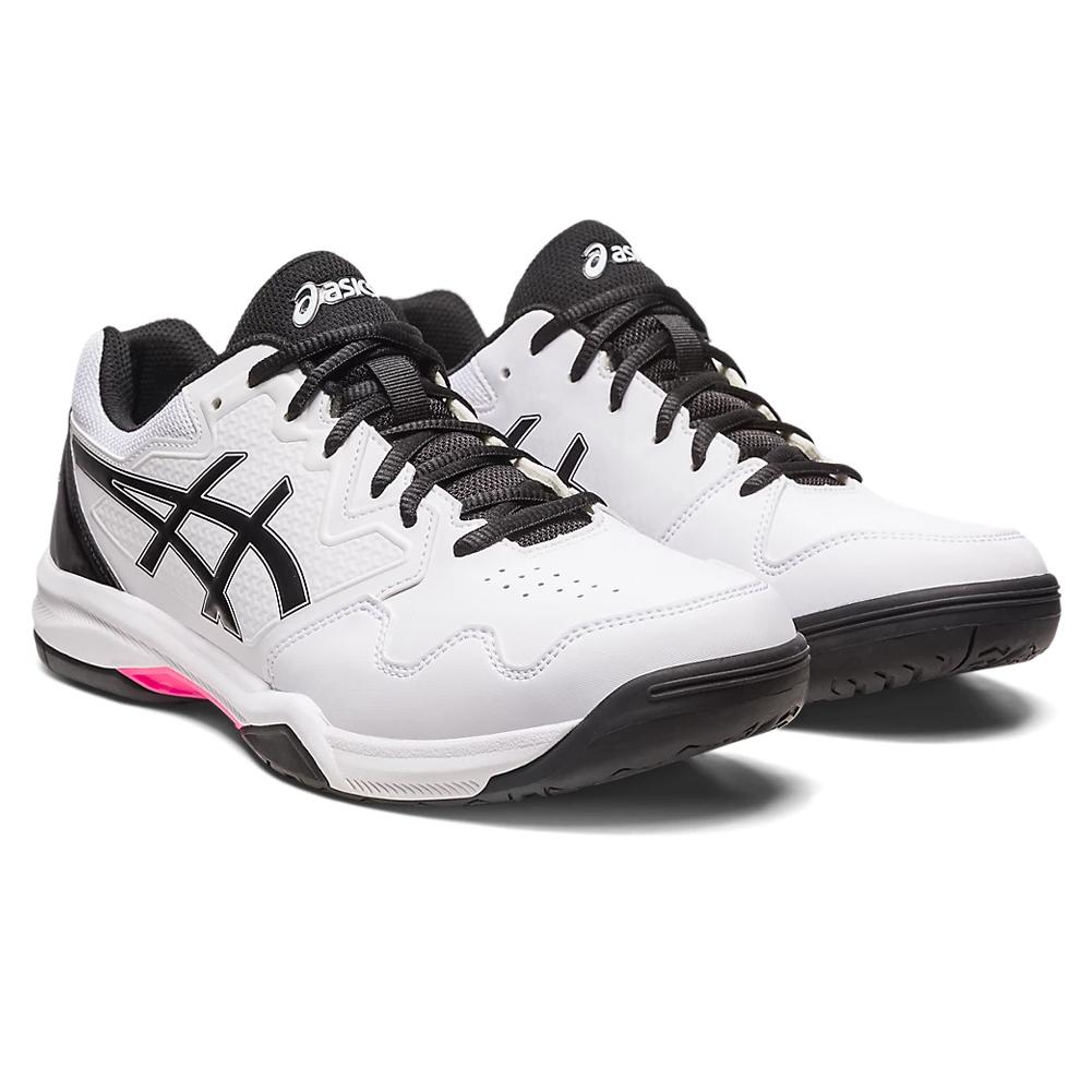 onvergeeflijk Wardianzaak Verdraaiing ASICS Men`s GEL-Dedicate 7 Tennis Shoes White and Hot Pink