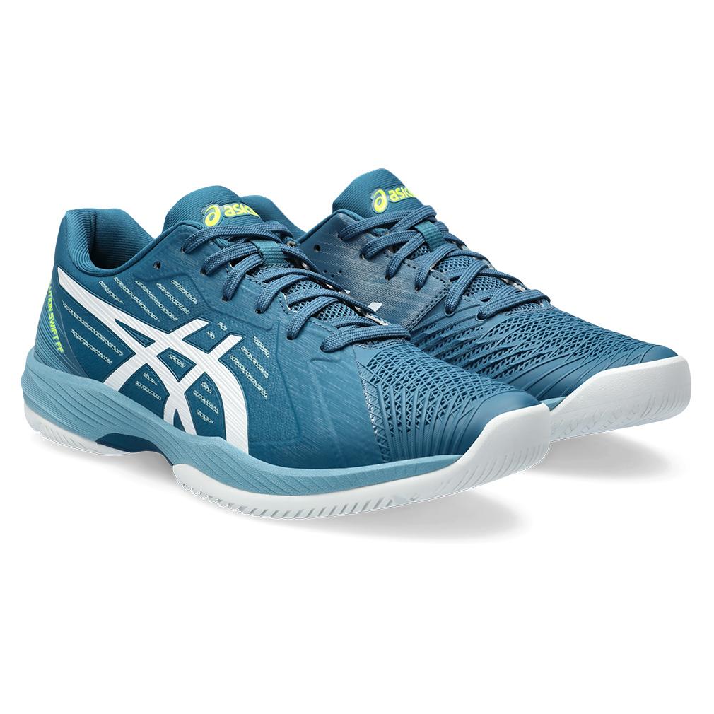 ASICS Men`s Solution Swift FF Tennis Shoes Restful Teal and White