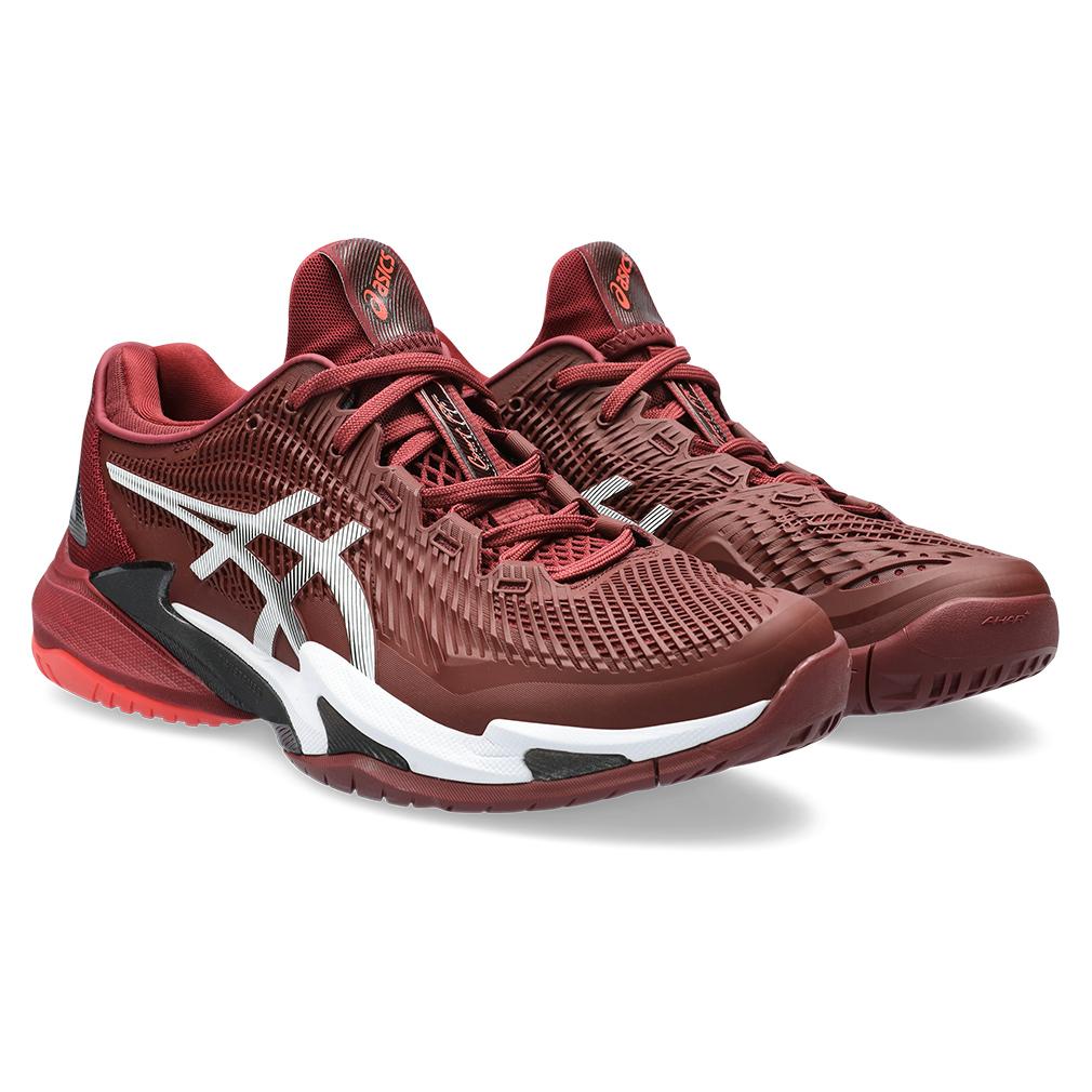 ASICS Men`s Court FF 3 Tennis Shoes Antique Red and White