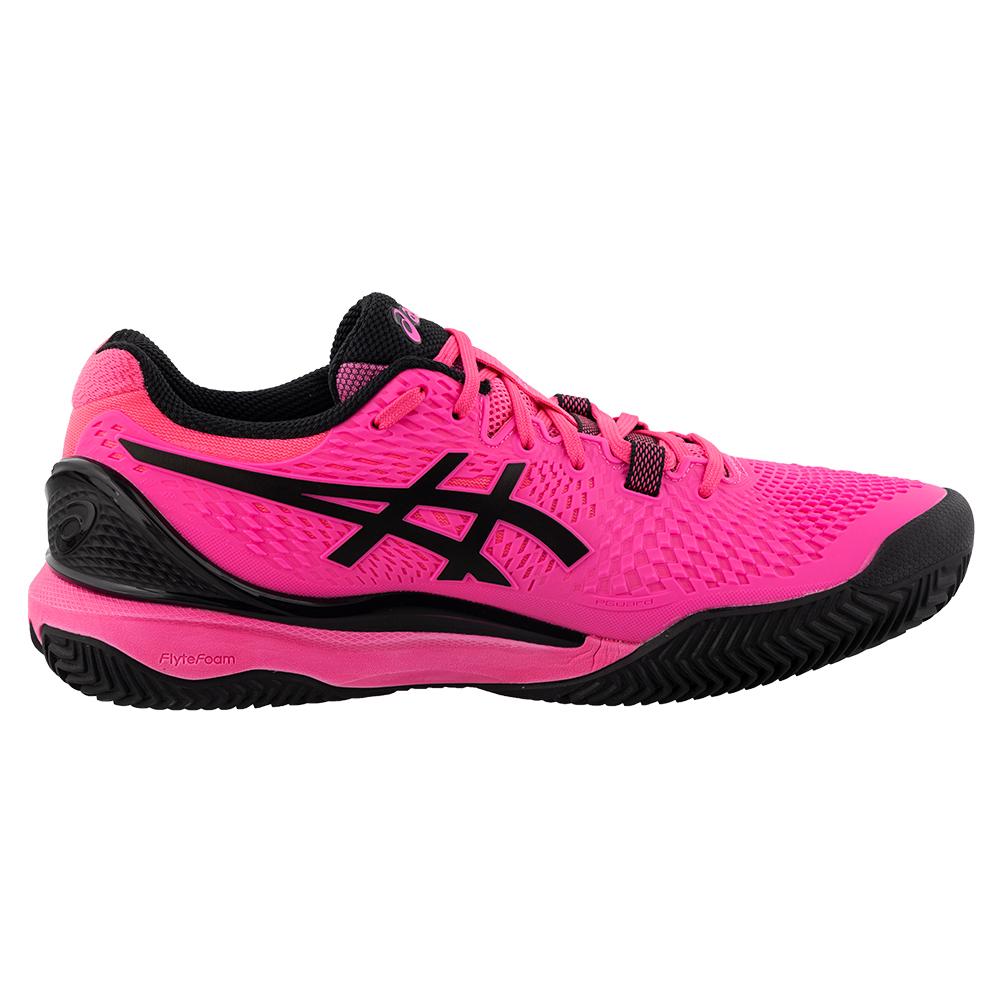 ASICS Men`s GEL-Resolution 9 Clay Tennis Shoes Hot Pink and Black