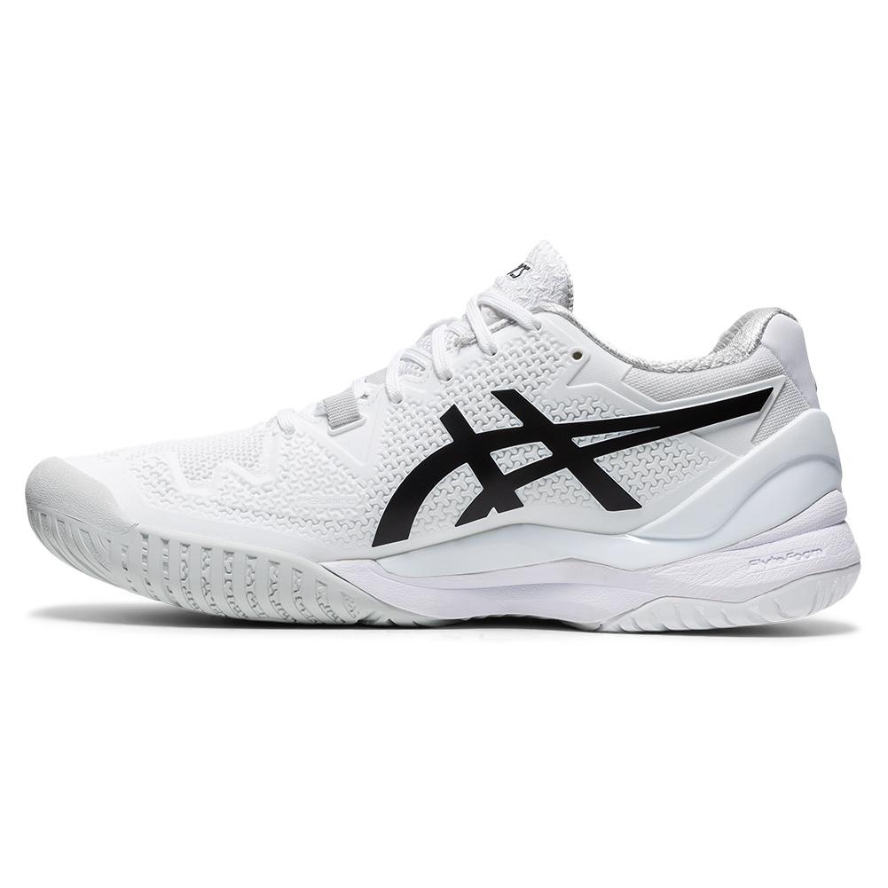 ASICS Women`s GEL-Resolution 8 Tennis Shoes White and Black | Tennis ...