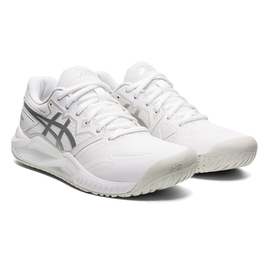 Asics Women`s GEL-Challenger 13 Tennis Shoes White and Pure Silver | Tennis  Express