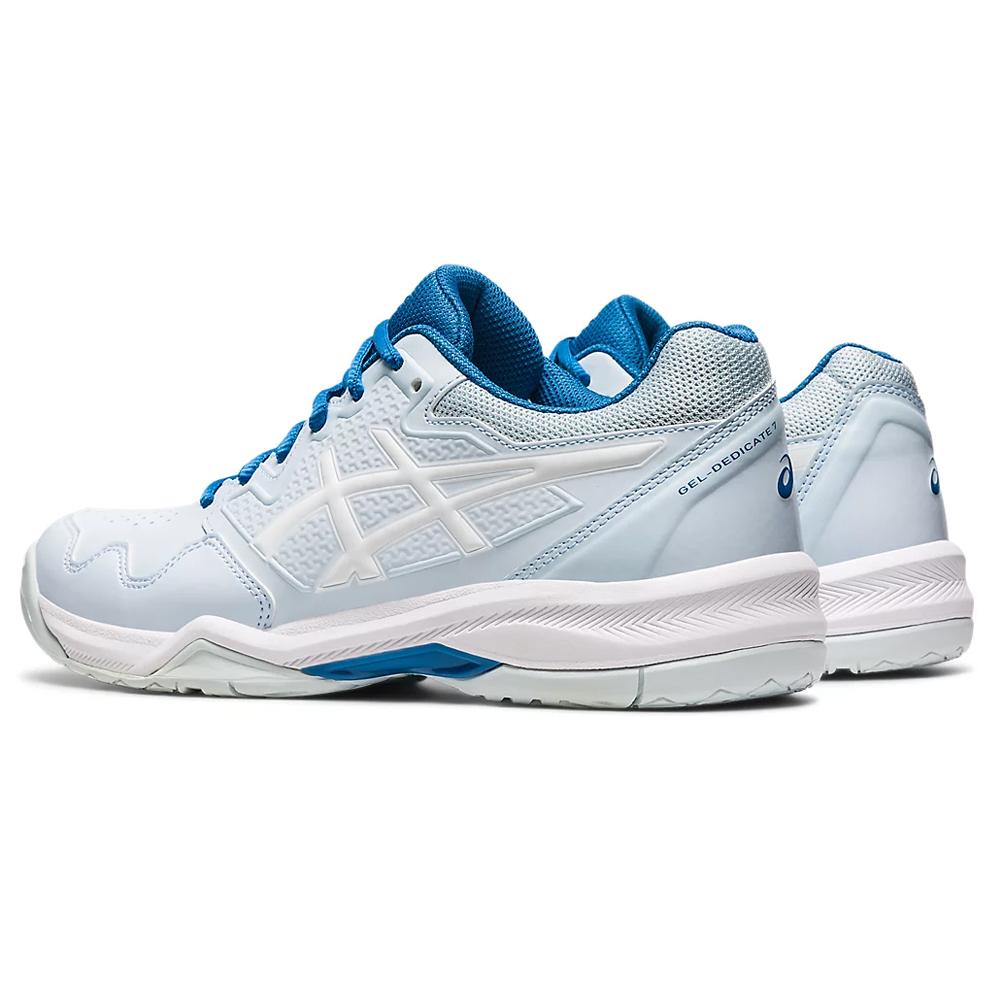 ASICS Women`s GEL-Dedicate 7 Tennis Shoes Sky and White