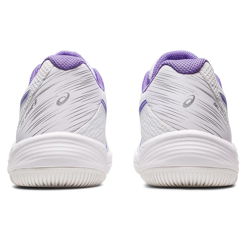 Asics Women`s GEL-Game 9 Tennis Shoes White and Amethyst