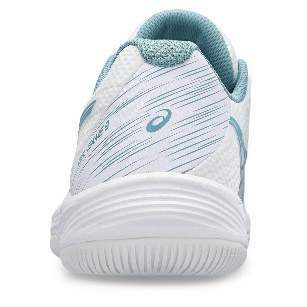 ASICS Women`s Gel-Game 9 Tennis Shoes White and Gris Blue