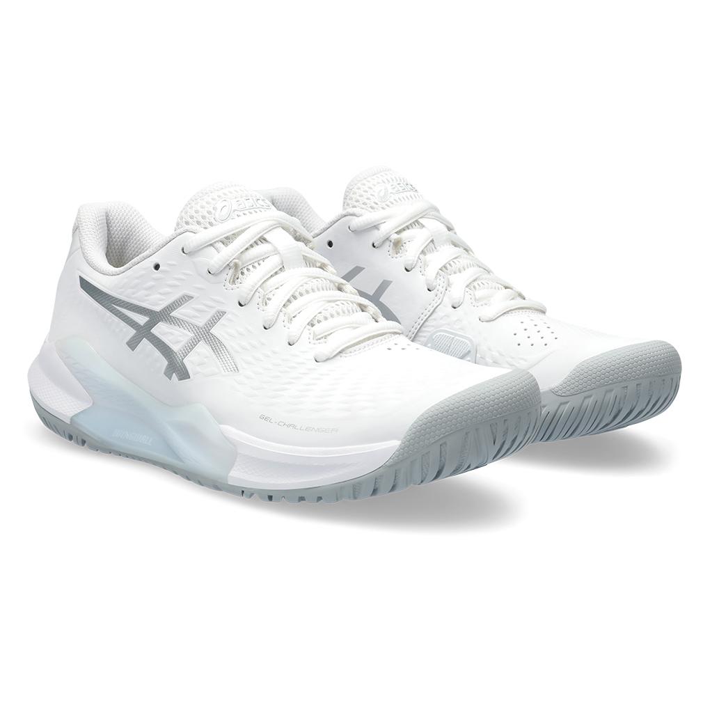 ASICS Women`s Gel-Challenger 14 Tennis Shoes White and Pure Silver