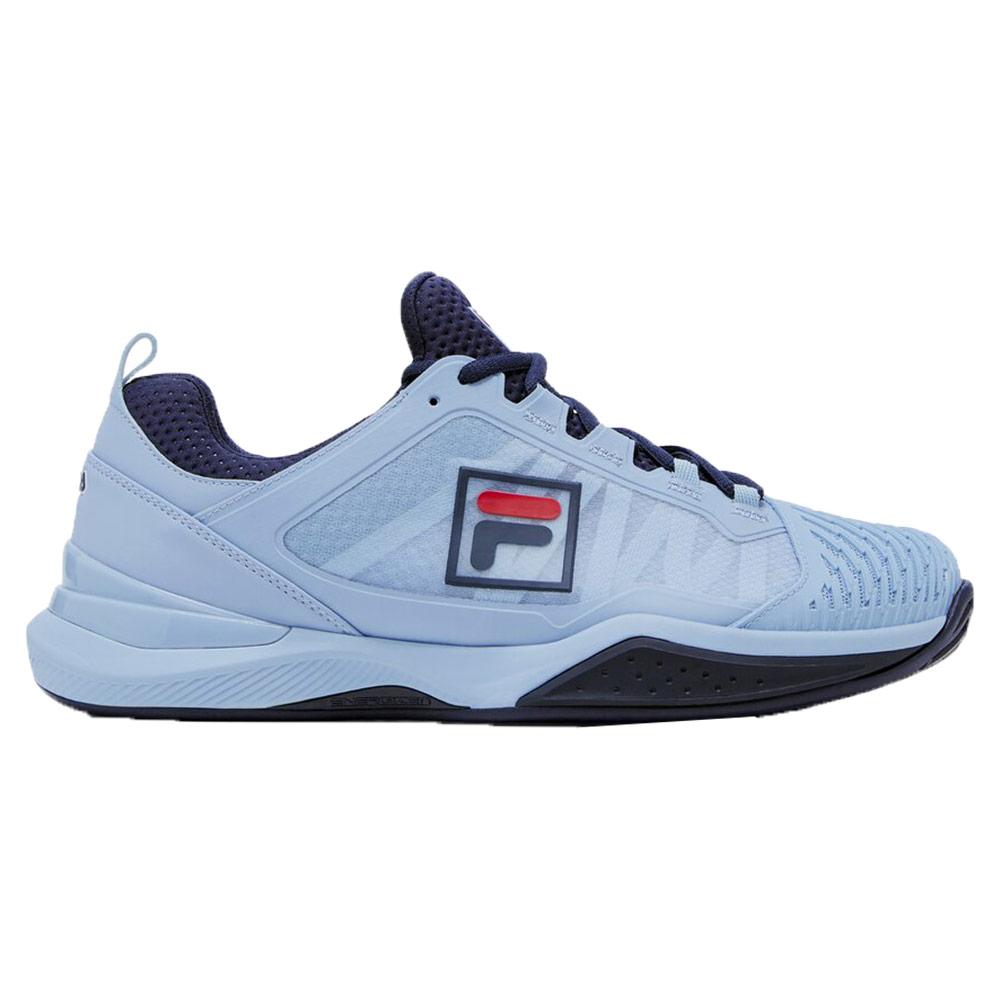 Fila Men`s Speedserve Energized Tennis Shoes Cashmere Blue and Fila Navy