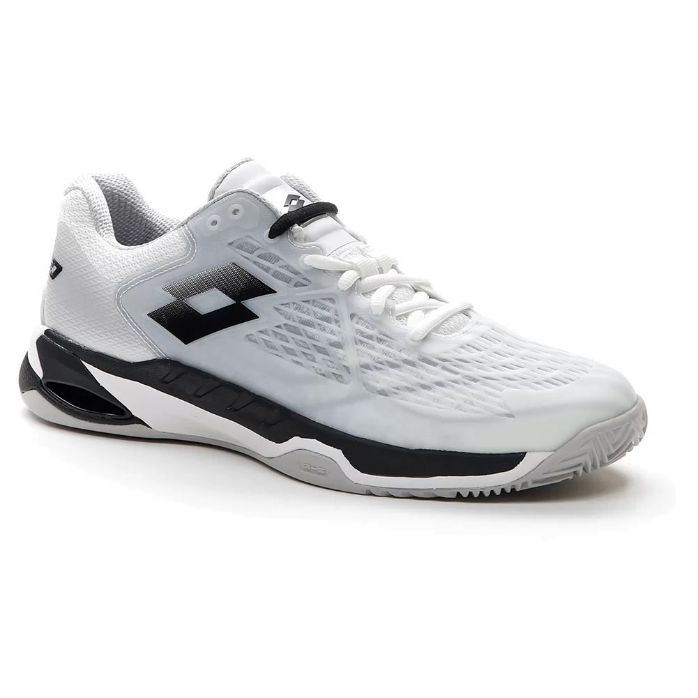 Lotto Men`s Mirage 100 Clay Tennis Shoes All White and All Black