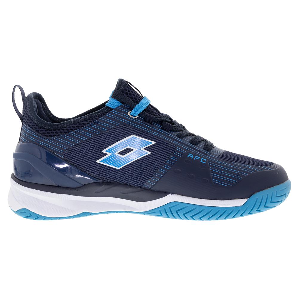 Lotto Men`s Mirage 200 Speed Tennis Shoes Navy Blue and Ocean