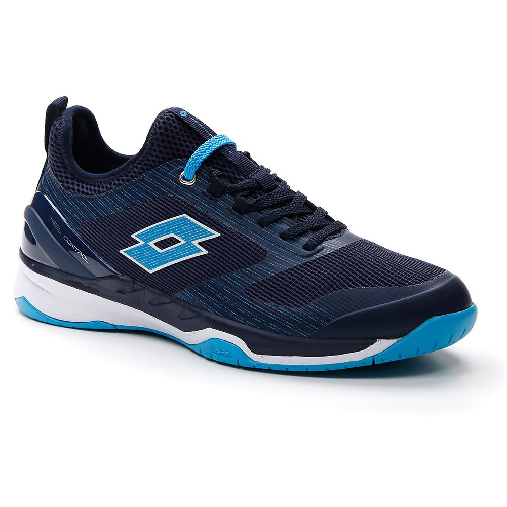 Lotto Men`s Mirage 200 Speed Tennis Shoes Navy Blue and Ocean