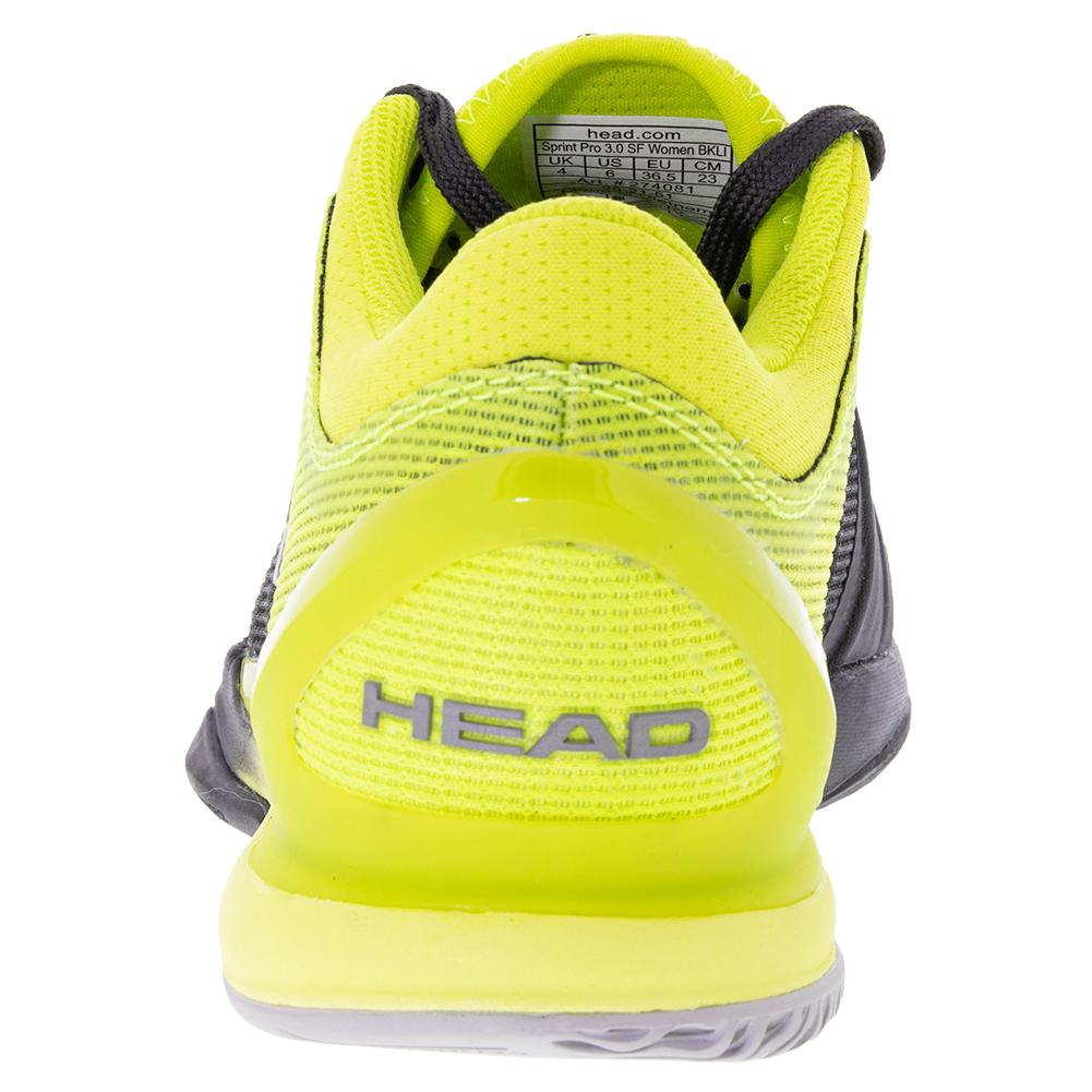 HEAD Women`s Sprint Pro 3.0 SuperFabric Tennis Shoes Black and Lime