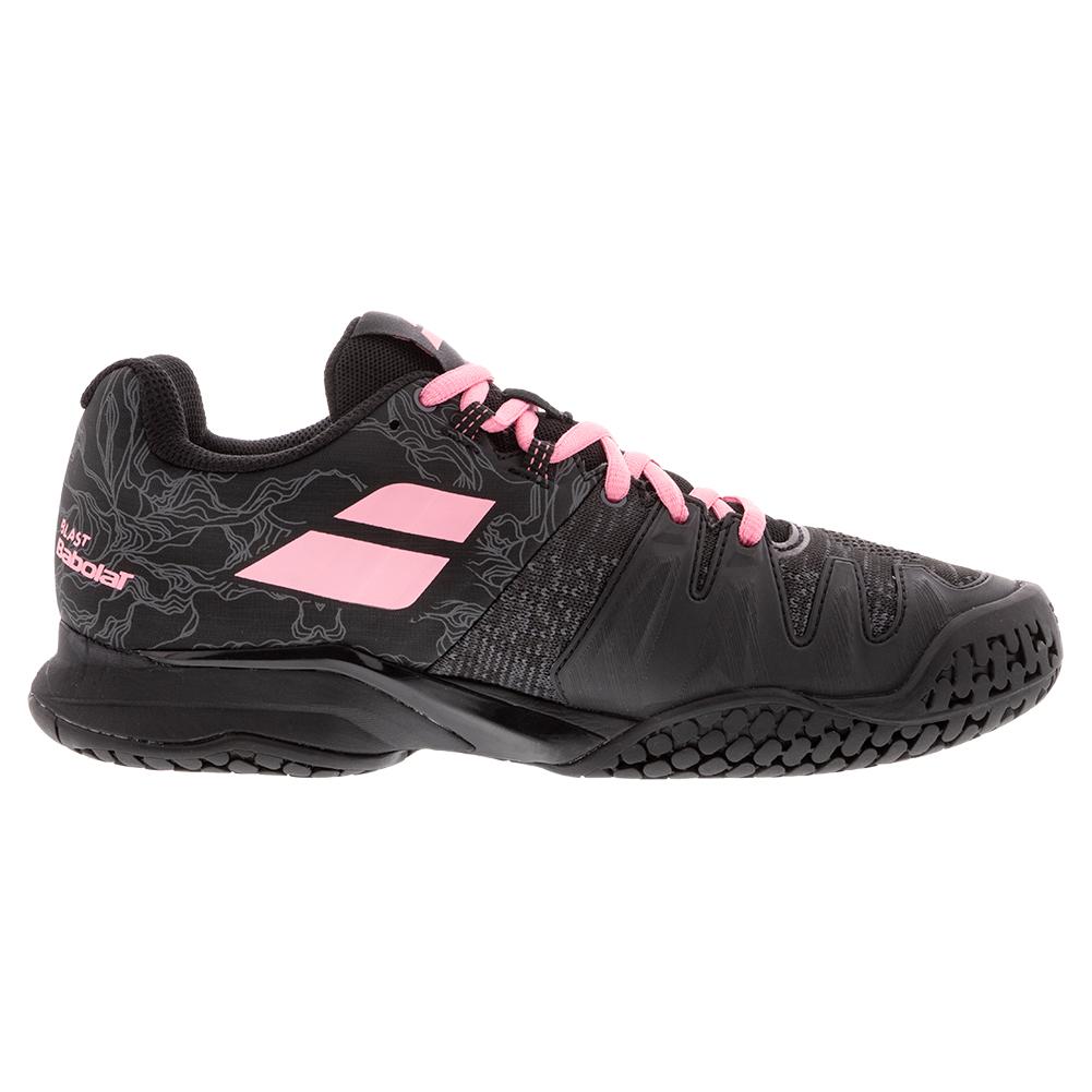 Babolat Women`s Propulse Blast All Court Tennis Shoes Black and Geranium  Pink | Tennis Express | 31F20447-2014