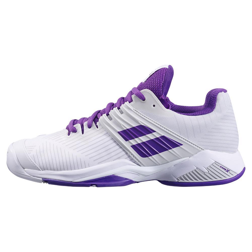 Babolat Women`s Propulse Fury All Court Tennis Shoes White Purple | Tennis Express