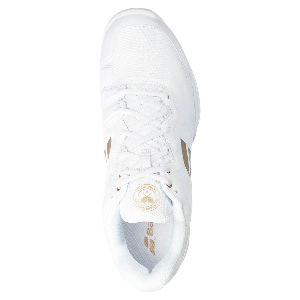 Babolat Women`s SFX3 All Court Tennis Shoes White and Gold