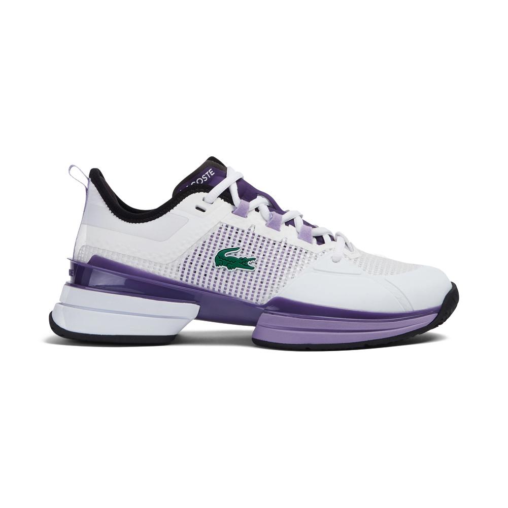 Lacoste Women`s AG-LT Ultra Tennis Shoes White and Purple