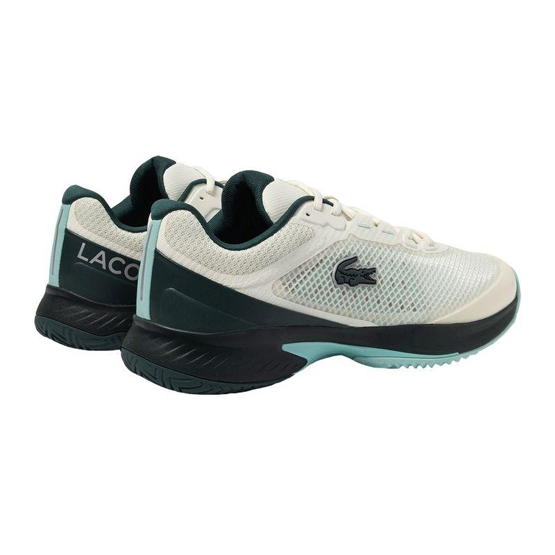 Lacoste Women`s Tech Point Tennis Shoes Off White and Dark Green