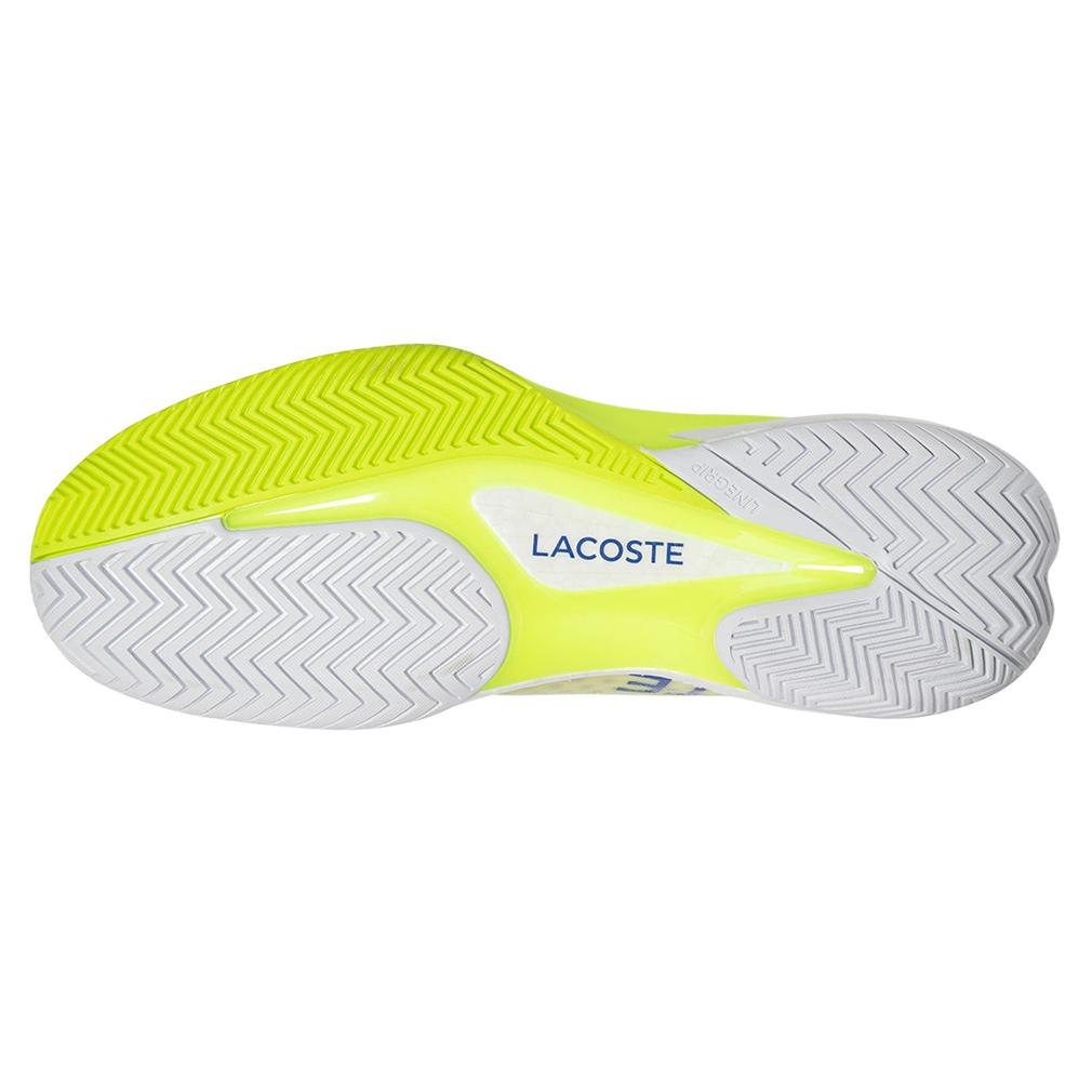 Lacoste Men`s AG-LT23 Lite Tennis Shoes White and Yellow