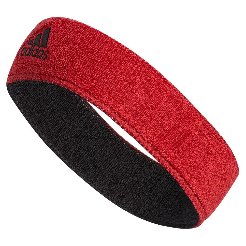 Adidas Interval Reversible Headband Black and University Red