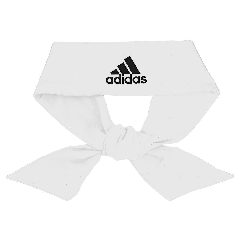 Adidas Alphaskin Tie Tennis Headband in White and Black