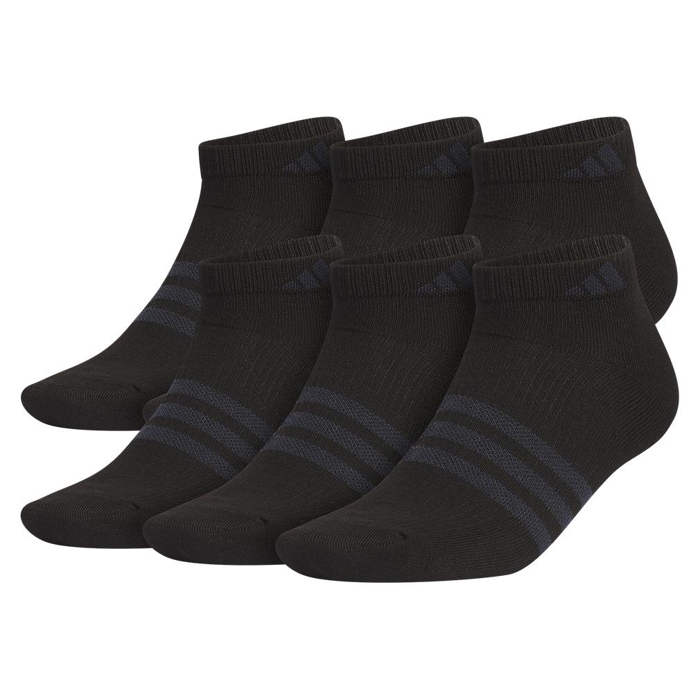 Adidas Men's Superlite 3.0 6-Pack Low Cut Socks, Black/Night Grey / L