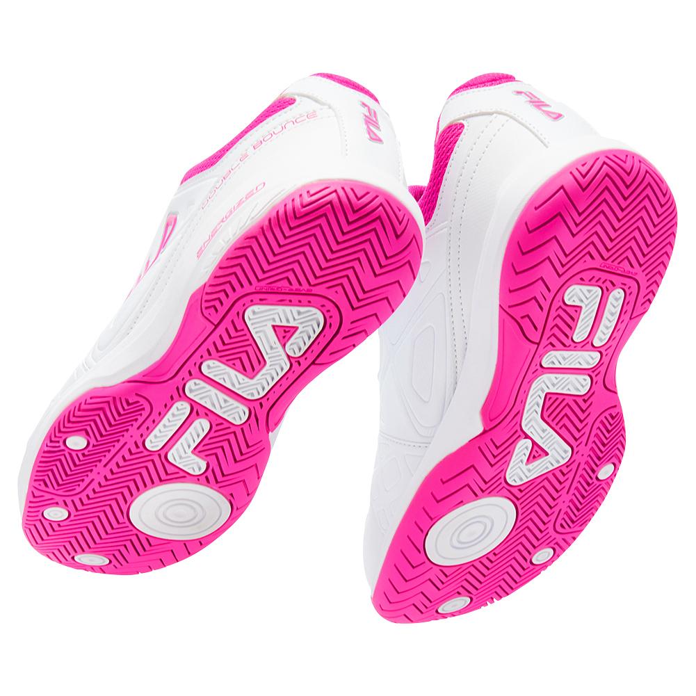 Fila Women`s Double Bounce 3 Pickleball Shoes White and Pink Glo