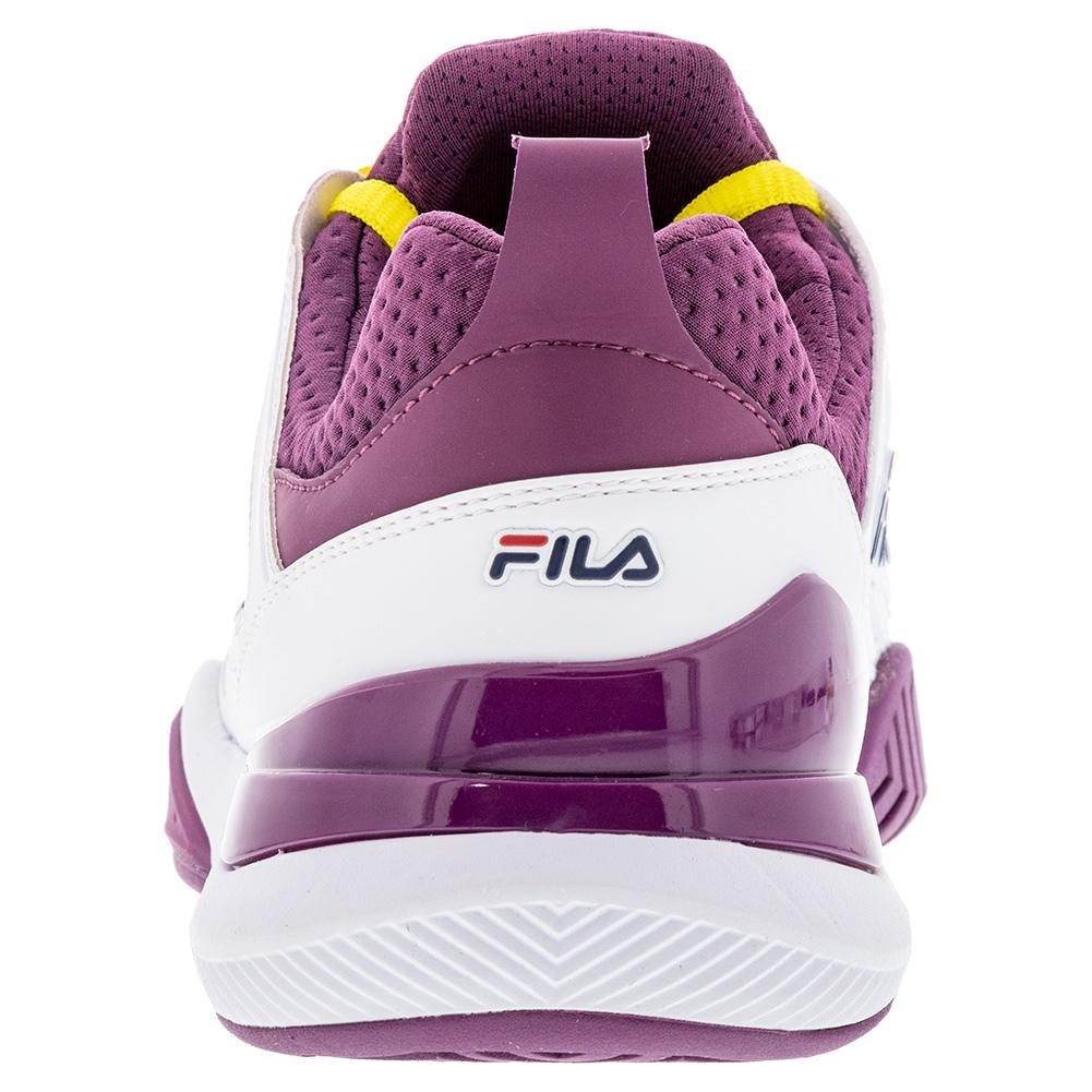 Fila Women`s SpeedServe Energized Tennis Shoes White and Magenta Purple