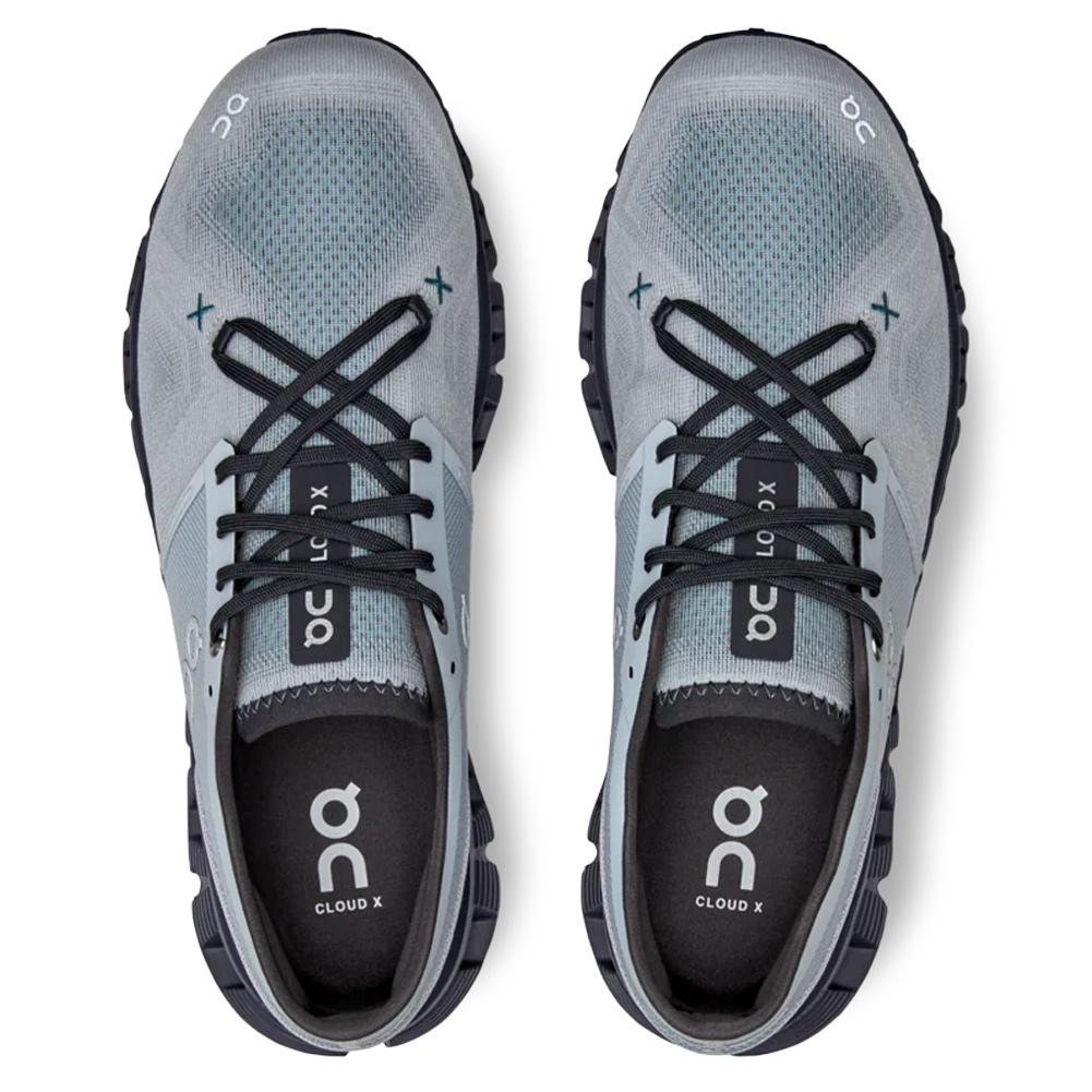 On Men`s Cloud X 3 Running Shoes Glacier and Iron