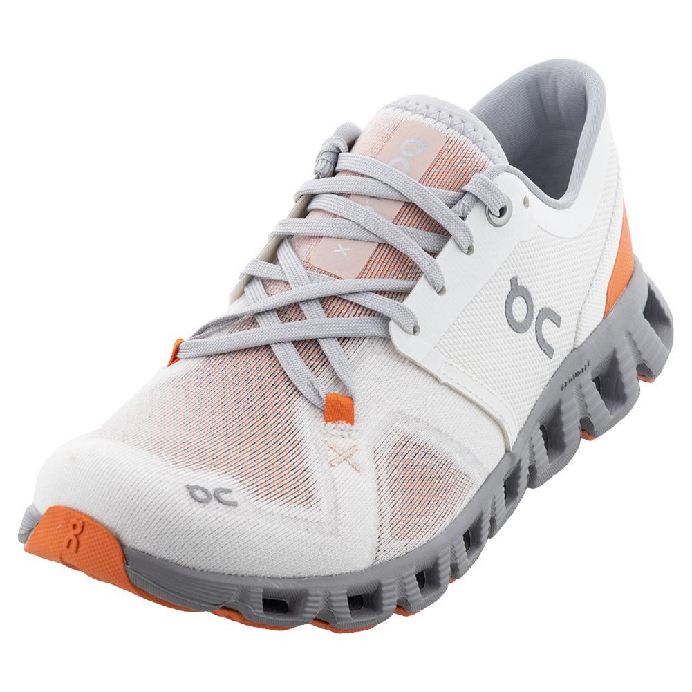 On Women`s Cloud X 3 Running Shoes Ivory and Alloy