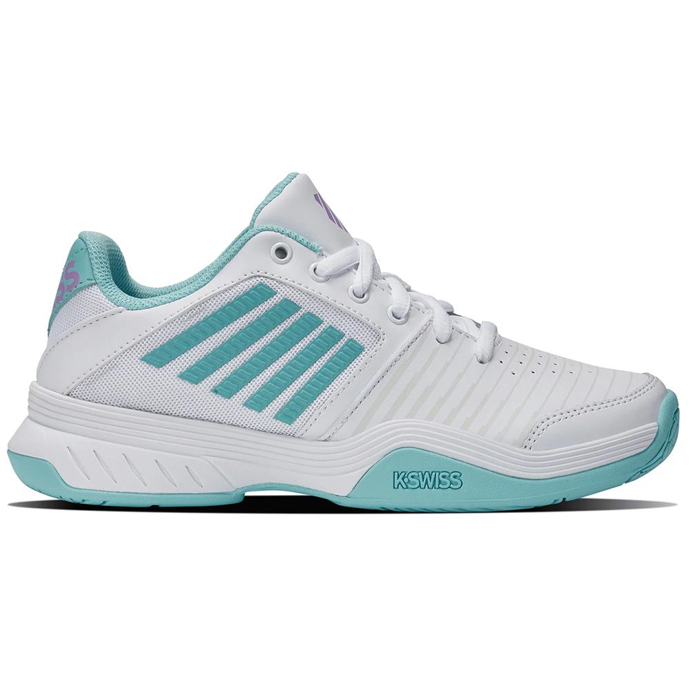 K-Swiss Women`s Court Express Tennis Shoes White and Angel Blue
