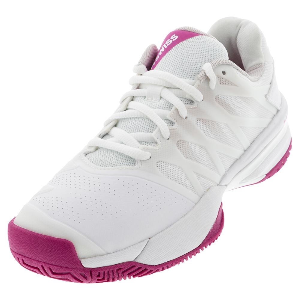 white and pink k swiss