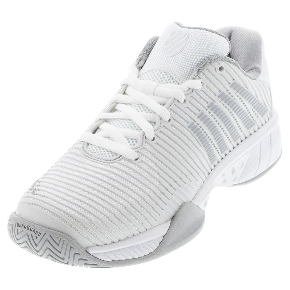 K-Swiss Women`s Wide Tennis Shoes | Hypercourt Express 2 in Barely Blue &  White