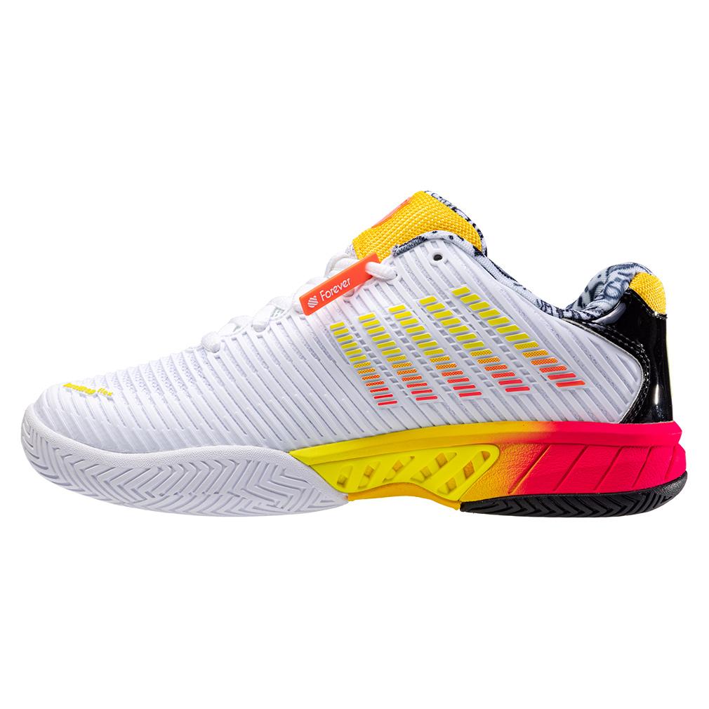 K-Swiss Women`s Hypercourt Express 2 x LIL Tennis Shoes White and Neon  Yellow